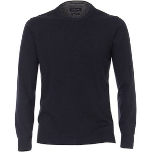 CASA MODA heren trui katoen, O-hals, donkerblauw