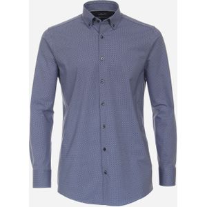 VENTI modern fit overhemd, jersey, blauw dessin 38