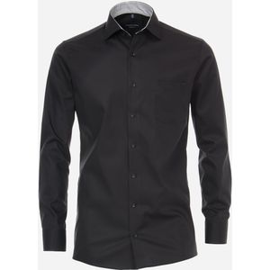 CASA MODA modern fit overhemd, mouwlengte 7, popeline, zwart 39