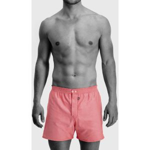 Claesen's Cls No.1 normale lengte boxer met gulp (2-pack), heren woven hybride boxer, rood