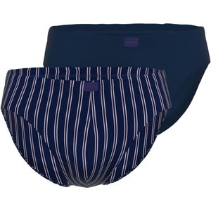 Ceceba heren sport slip (2-pack), middenblauw gestreept