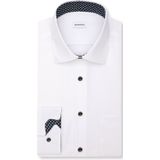 Seidensticker regular fit overhemd, mouwlengte 7, popeline, wit