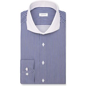 Seidensticker regular fit overhemd, popeline, blauw gestreept