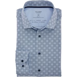 OLYMP 24/7 Level 5 body fit overhemd, popeline, bleu dessin