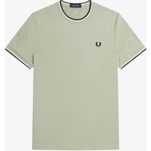 Fred Perry Twin Tipped regular fit T-shirt M1588, korte mouw O-hals, Seagrass, groen -  Maat: XL