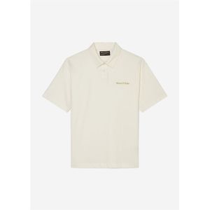 Marc O'Polo relaxed fit polo, heren poloshirt, wit -  Maat: XS