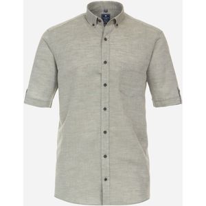 3 voor 99 | Redmond comfort fit overhemd, korte mouw, popeline, groen 39/40