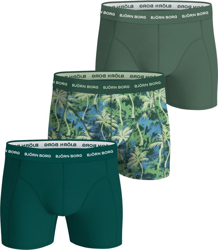 Bjorn Borg - Cotton Stretch - Boxershorts - Groen - 3-pack