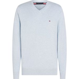 Tommy Hilfiger heren pullover Katoenen - blauw