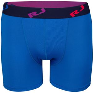 RJ Bodywear Pure Color boxershort (1-pack), heren boxer lang, microfiber, blauw -  Maat: S