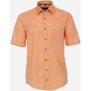 CASA MODA Sport casual fit overhemd, korte mouw, structuur, oranje 51/52