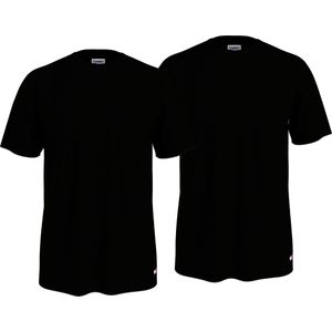 Tommy Hilfiger T-shirt (2-pack), T-shirt O-hals, zwart -  Maat: XL