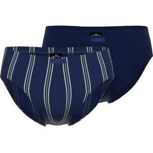 Gotzburg heren sport slip (2-pack), middenblauw gestreept