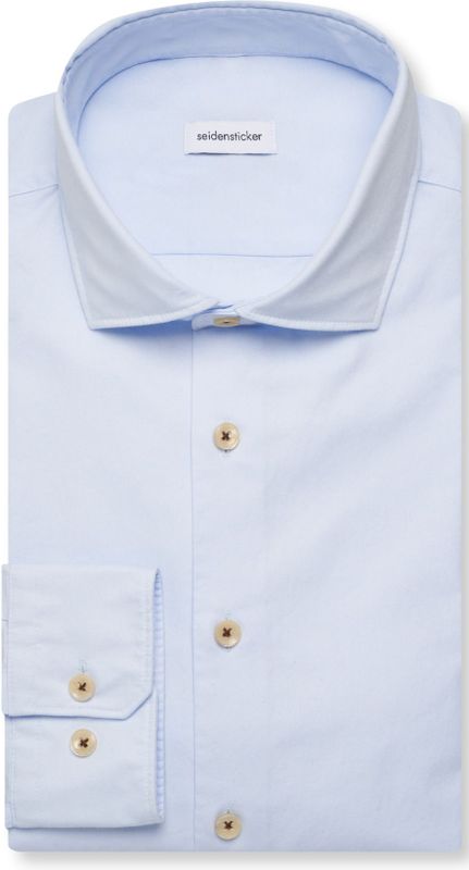Seidensticker slim fit overhemd, popeline, blauw