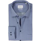 ETERNA - Overhemd - Blauw - Poplin - Strijkvrij