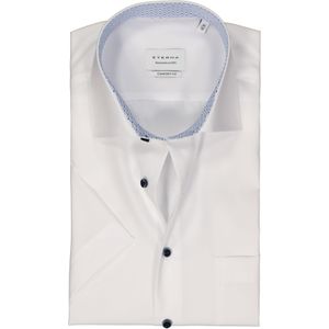 ETERNA comfort fit overhemd korte mouw, popeline, wit (contrast) 46