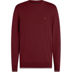Tommy Hilfiger heren pullover Katoenen, donkerrood - Maat: M