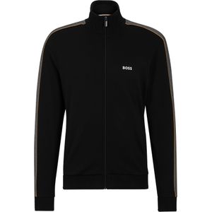 BOSS Tracksuit Jacket, heren lounge vest, zwart