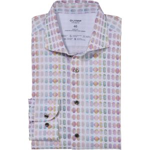 OLYMP 24/7 Level 5 body fit overhemd, tricot, pink dessin