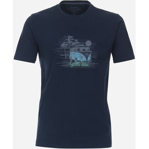 Redmond regular fit T-shirt, korte mouw O-hals, blauw (met print) -  Maat: 6XL