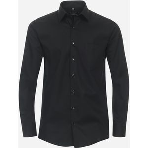 3 voor 99 | Redmond comfort fit overhemd, popeline, zwart 45/46