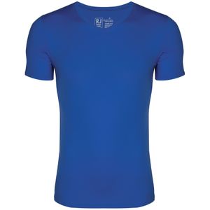 RJ Bodywear Pure Color T-shirt V-hals, kobalt blauw microfiber -  Maat: XL