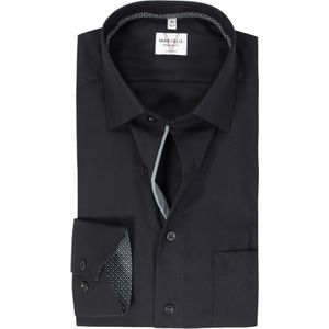 MARVELIS modern fit overhemd, mouwlengte 7, popeline, zwart