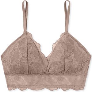 SCHIESSER Modal&Lace bralette (1-pack), dames bustier verwijderbare kussentjes beige