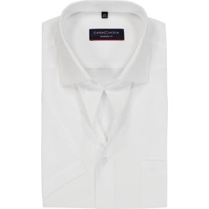 CASA MODA - Modern Fit - Overhemd - Wit - Korte Mouw - Strijkvriendelijk