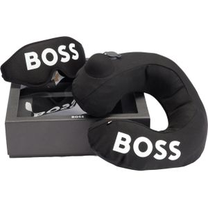 HUGO BOSS - Slaapmasker - Zwart - Reis Cadeauset met Neksteun in Geschenkverpakking