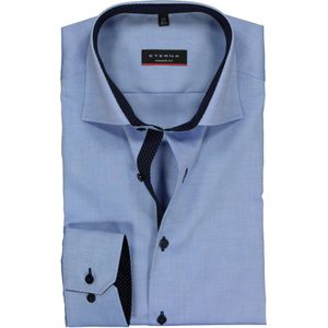 ETERNA modern fit overhemd, fijn Oxford heren overhemd, lichtblauw (blauw gestipt contrast) 39