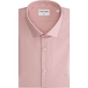 Calvin Klein slim fit overhemd, Non Iron Tonal Dobby Slim Shirt, antiek roze 37