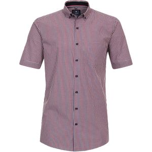 Redmond - Comfort Fit - Overhemd - Blauw - Korte Mouw, Popeline, Easy Iron