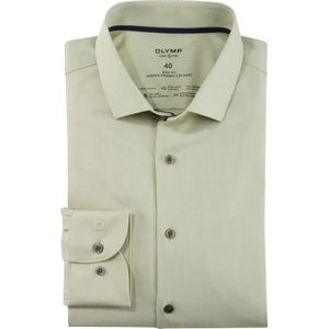 OLYMP 24/7 Level 5 body fit overhemd, structuur, limoen dessin