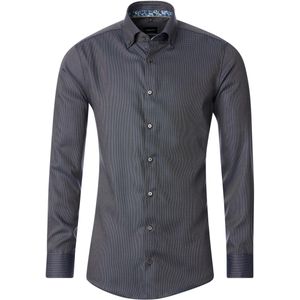 VENTI modern fit overhemd, mouwlengte 72 cm, dobby, bruin