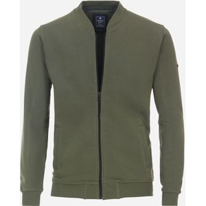 Redmond heren sweatvest katoenmengsel, opstaande kraag, groen (middeldik) -  Maat: 4XL