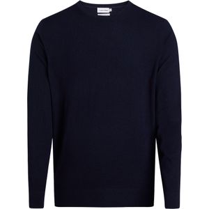 Calvin Klein heren pullover wol, Merino Crew Neck Sweater, blauw -  Maat: M