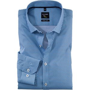 OLYMP No. 6 Six super slim fit overhemd, popeline, bleu dessin 43