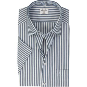 MARVELIS modern fit overhemd, korte mouw, popeline, donkerblauw gestreept