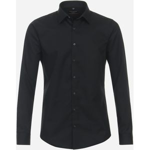 3 voor 99 | Redmond slim fit overhemd, popeline, zwart 35/36