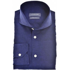Ledub modern fit overhemd, donkerblauw 37