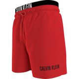 Calvin Klein Medium Drawstring double waistband swimshort, heren zwembroek, rood -  Maat: XXL