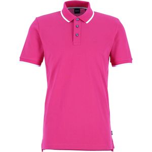 BOSS Parlay regular fit polo - pique - donkerroze