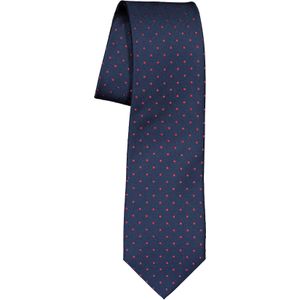 ETERNA stropdas, marine blauw met rood gestipt -  Maat: One size