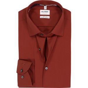 OLYMP - Level 5 - Body Fit Overhemd - Warm Rood - Popeline