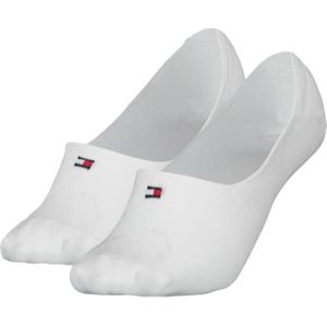 Tommy Hilfiger Footie Diamond Structure (2-pack), dames onzichtbare sokken, wit