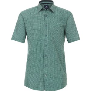 3 voor 99 | Redmond comfort fit overhemd, korte mouw, popeline, groen dessin
