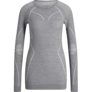 FALKE dames lange mouw shirt Wool-Tech, thermoshirt, grijs (grey-heather) -  Maat: XL