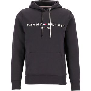 Tommy Hilfiger Core Tommy logo hoody, regular fit heren sweathoodie, zwart -  Maat: XXL
