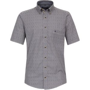 CASA MODA - Sport Casual Fit Overhemd - Blauw met Wit Geruit - Korte Mouw - Strijkvriendelijk